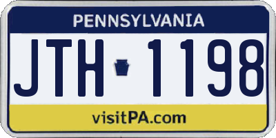 PA license plate JTH1198