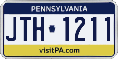 PA license plate JTH1211