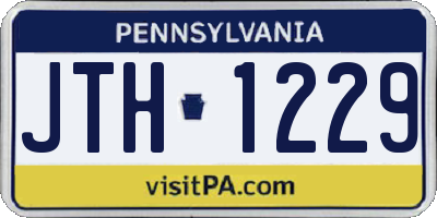 PA license plate JTH1229