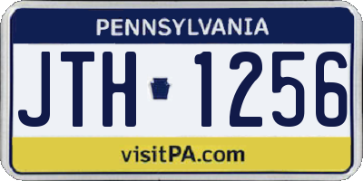 PA license plate JTH1256