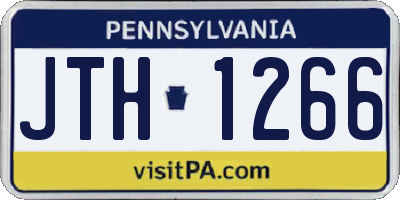 PA license plate JTH1266
