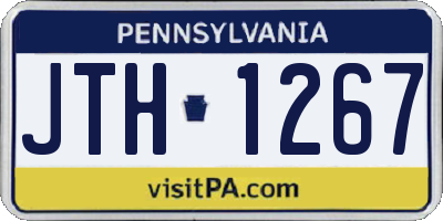 PA license plate JTH1267