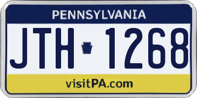 PA license plate JTH1268