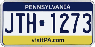 PA license plate JTH1273