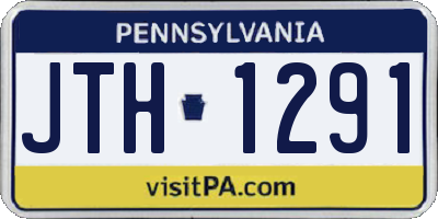 PA license plate JTH1291