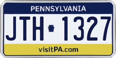 PA license plate JTH1327