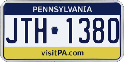 PA license plate JTH1380