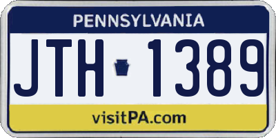 PA license plate JTH1389