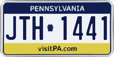 PA license plate JTH1441