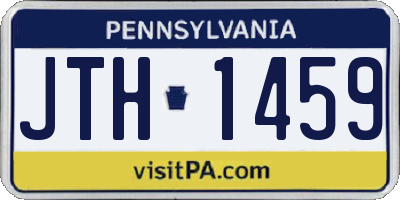 PA license plate JTH1459