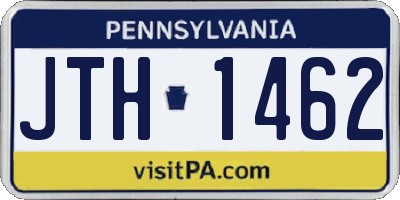 PA license plate JTH1462