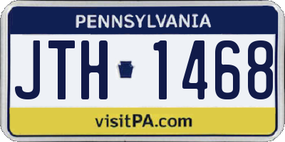 PA license plate JTH1468