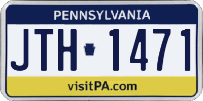 PA license plate JTH1471
