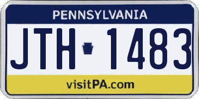 PA license plate JTH1483