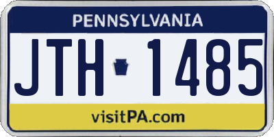 PA license plate JTH1485