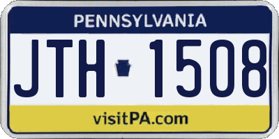 PA license plate JTH1508