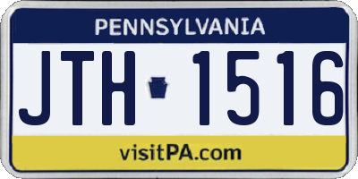 PA license plate JTH1516