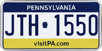 PA license plate JTH1550
