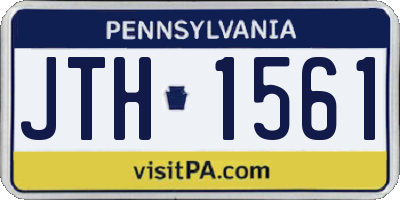 PA license plate JTH1561