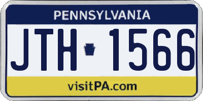 PA license plate JTH1566