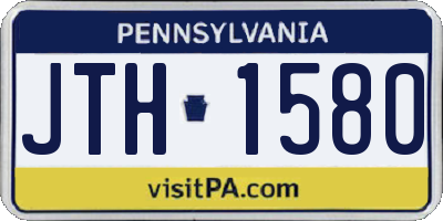 PA license plate JTH1580