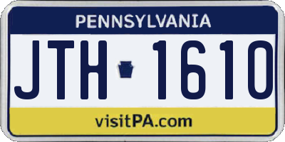 PA license plate JTH1610