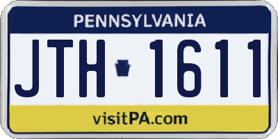 PA license plate JTH1611
