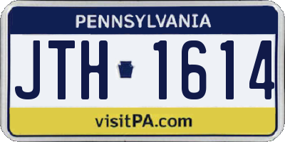 PA license plate JTH1614