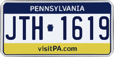 PA license plate JTH1619