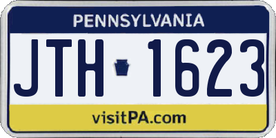 PA license plate JTH1623