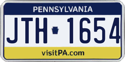 PA license plate JTH1654
