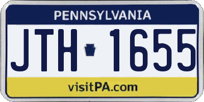 PA license plate JTH1655