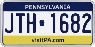 PA license plate JTH1682