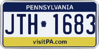 PA license plate JTH1683