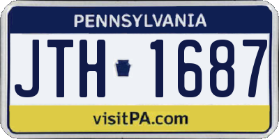PA license plate JTH1687