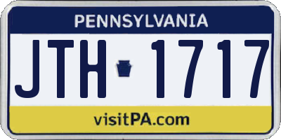 PA license plate JTH1717