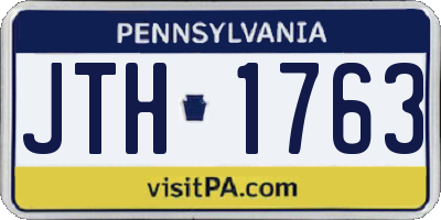 PA license plate JTH1763