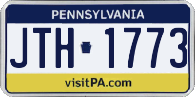 PA license plate JTH1773