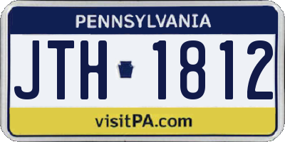 PA license plate JTH1812