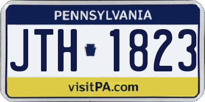 PA license plate JTH1823