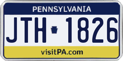 PA license plate JTH1826