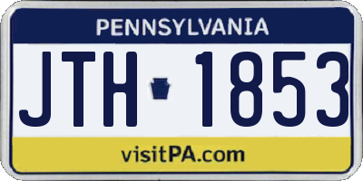 PA license plate JTH1853