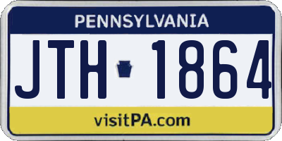 PA license plate JTH1864