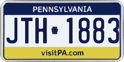 PA license plate JTH1883