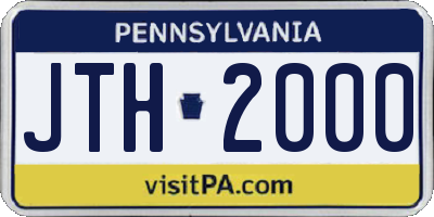 PA license plate JTH2000