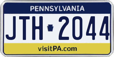 PA license plate JTH2044