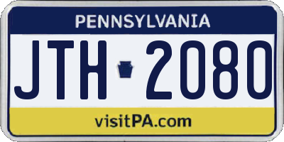 PA license plate JTH2080