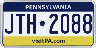 PA license plate JTH2088