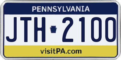 PA license plate JTH2100