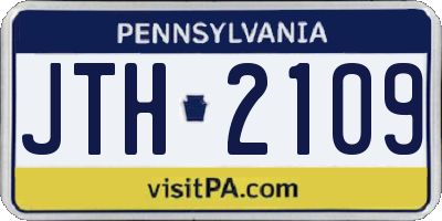 PA license plate JTH2109